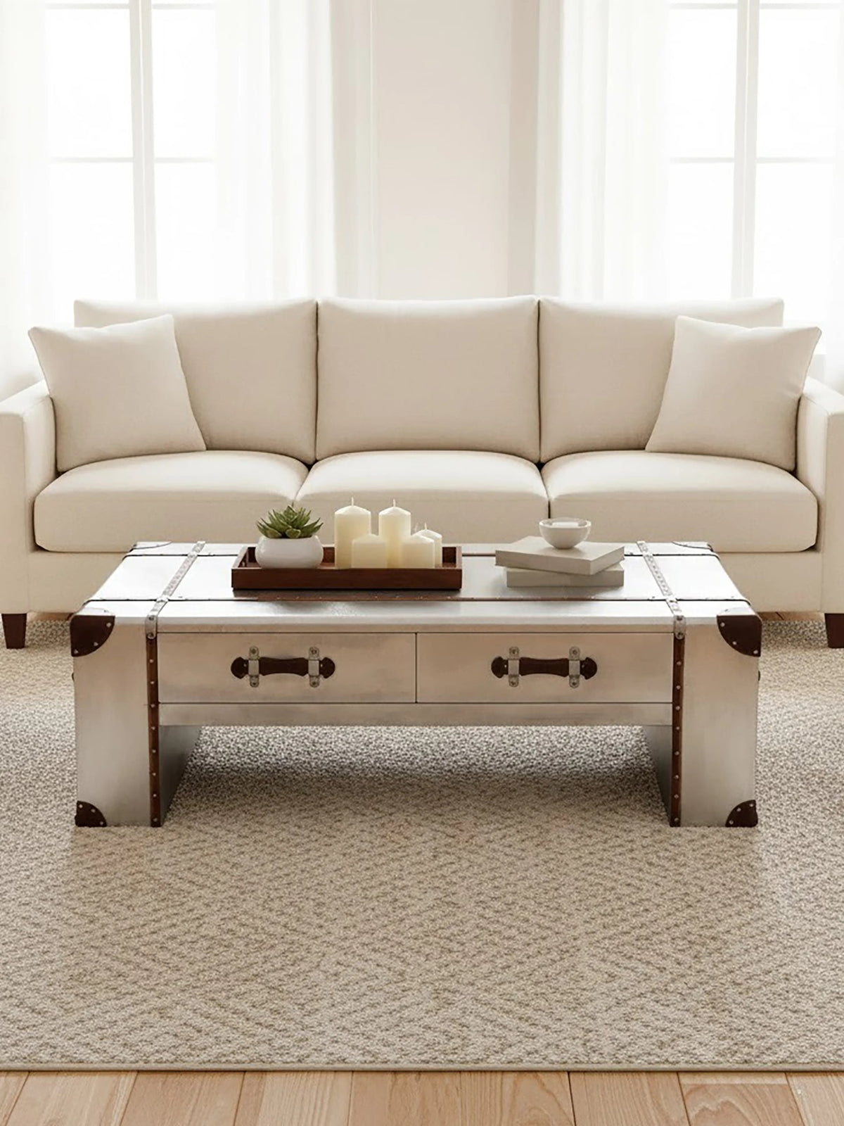 Skudvik Aluminum Trunk Coffee Table image 5