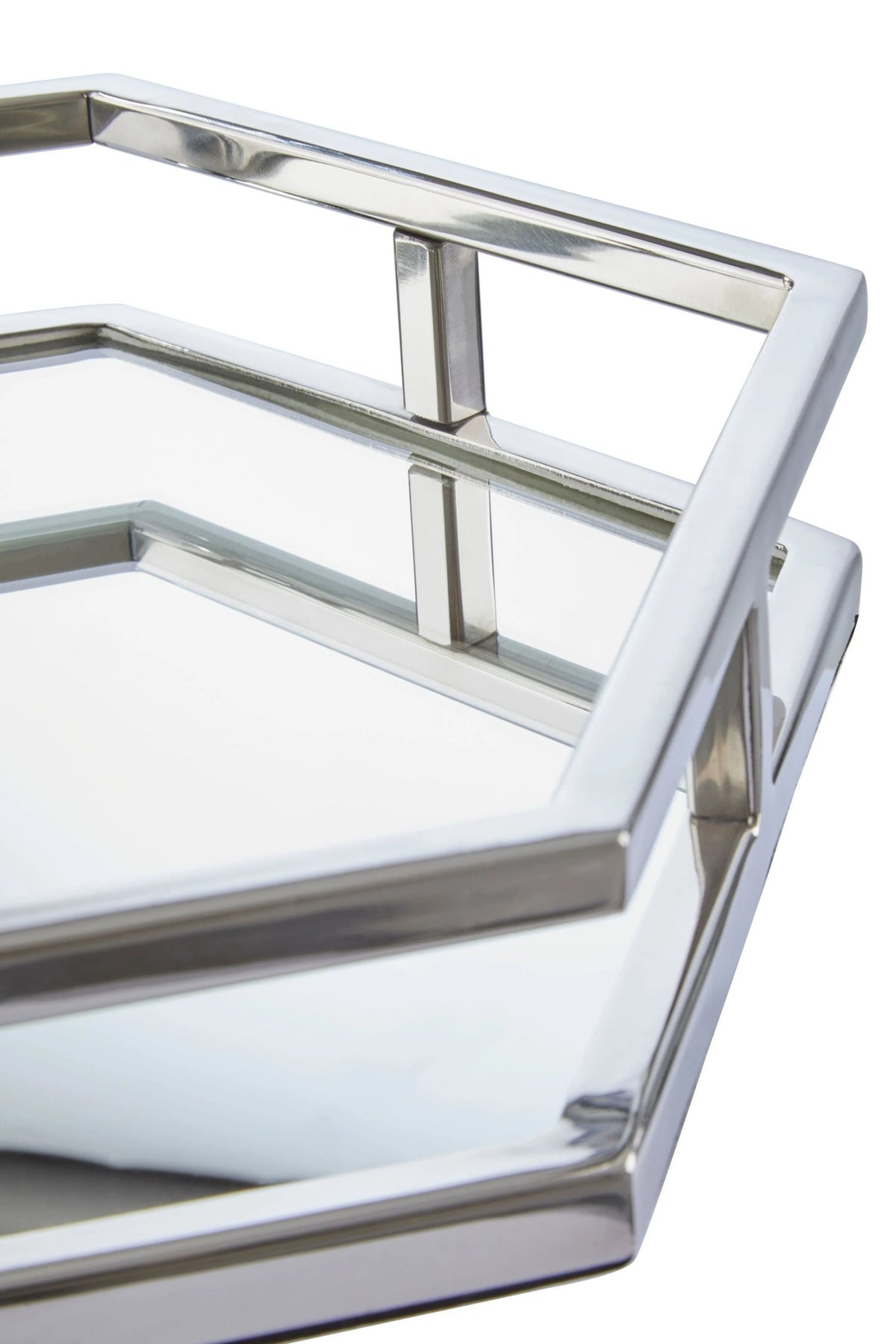 Svelvik Silver Mirrored Hexagonal Tray image 4