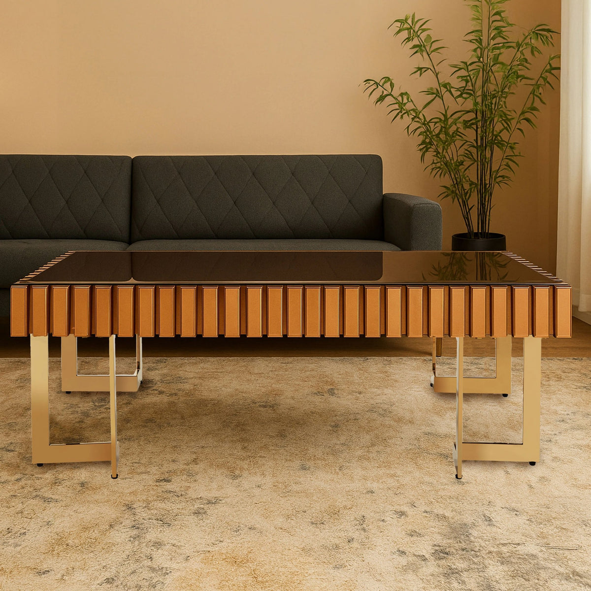 Bognor Gold Mirrored Coffee Table image 12
