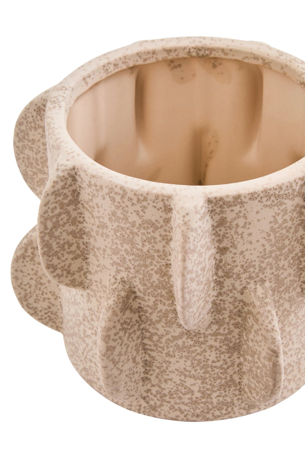 Stradella Cream Textured Stoneware Small Planter image 6