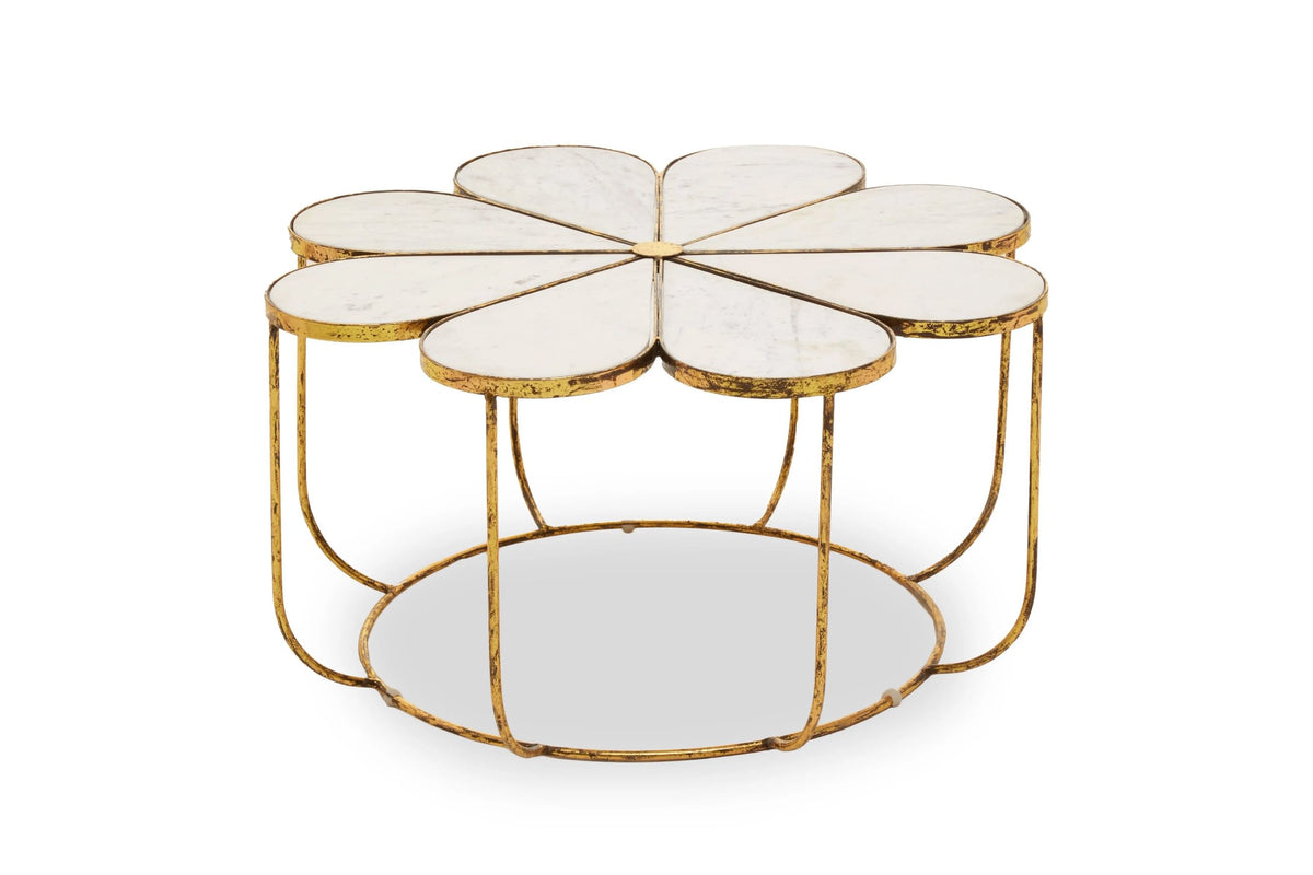 Shorehira Petal Coffee Marble Table image 1