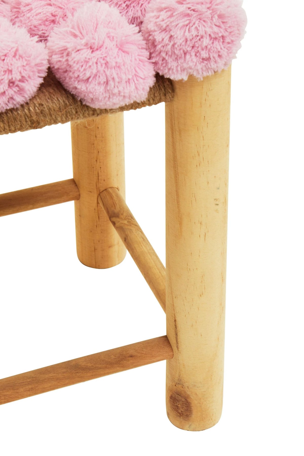 Kajvik Village Pink Pom Pom Stool
