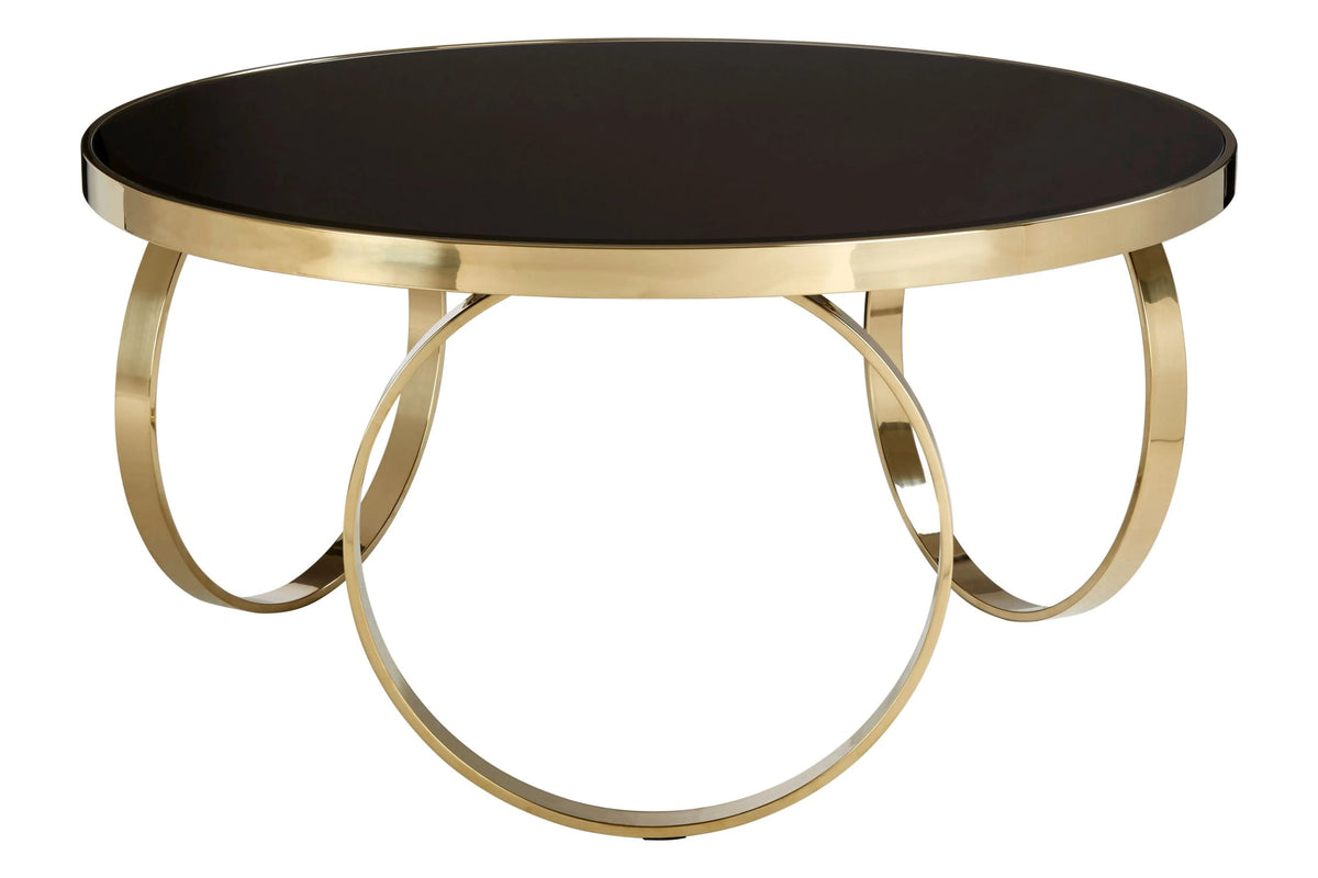 Zelath Black Mirror Gold Coffee Table image 1