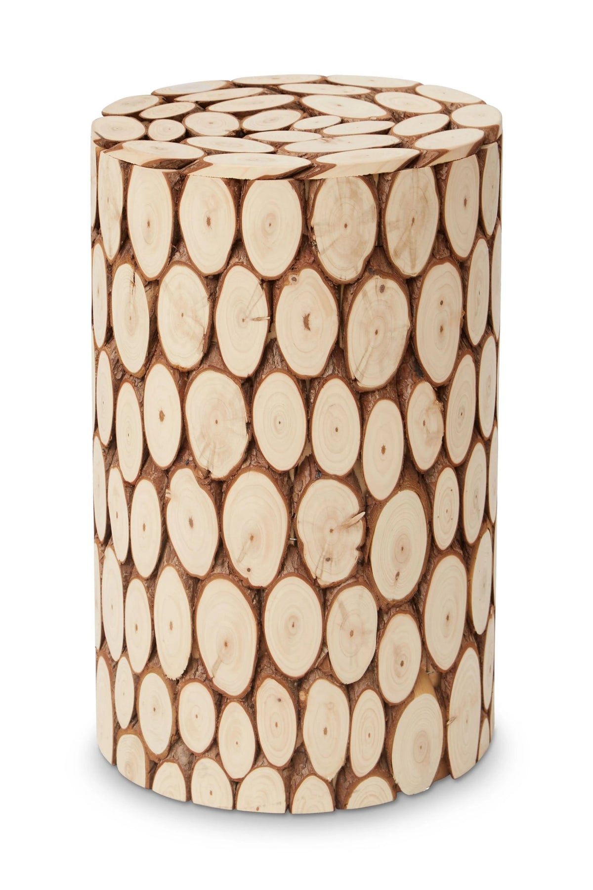 Chesterfield Fir Wood Side Table Stool