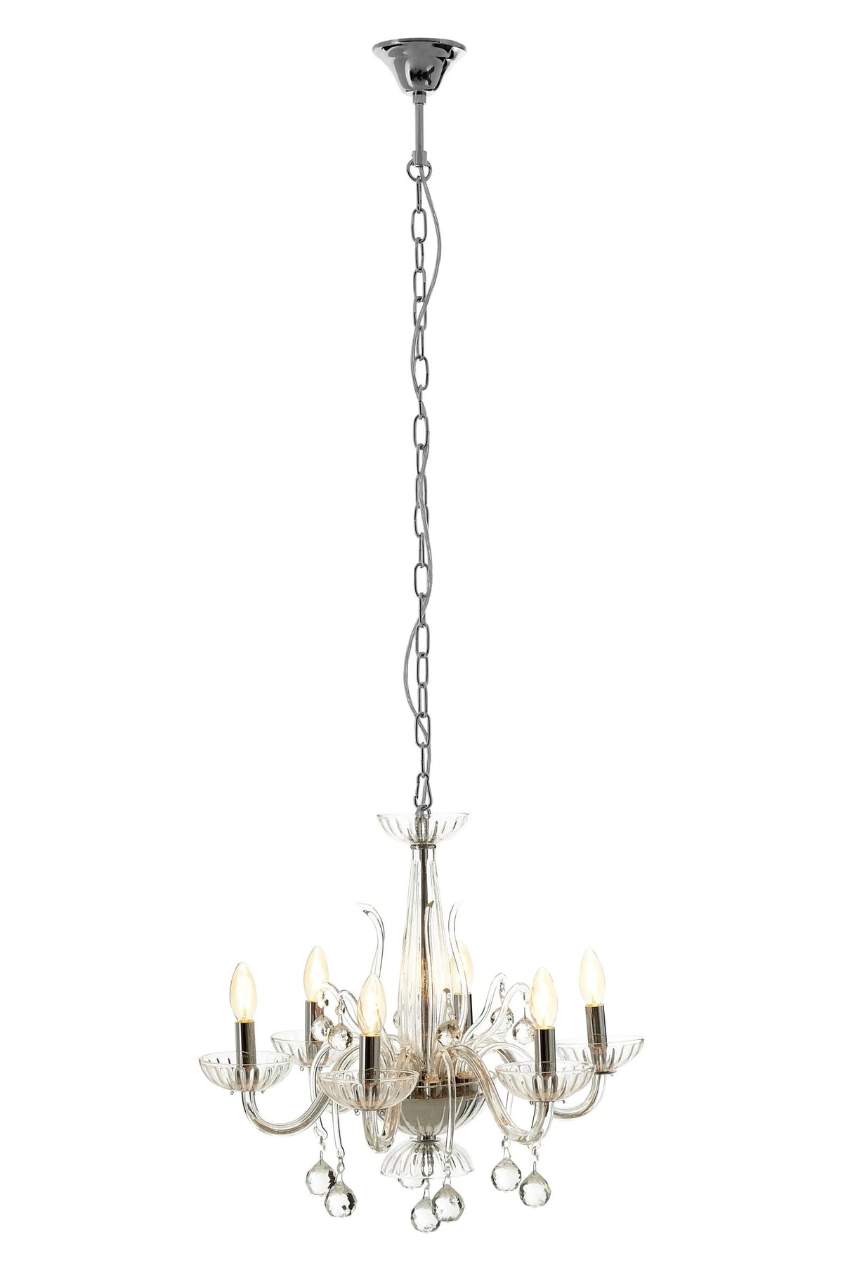 Covelleth 6 Bulb Clear Crystal Chandelier