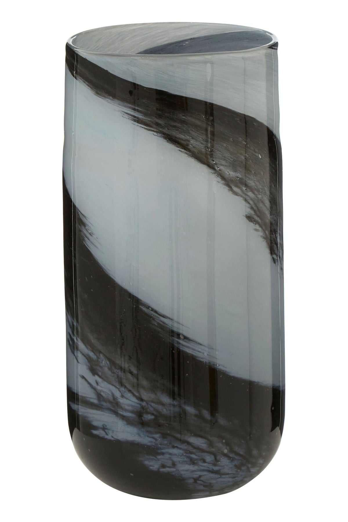 Vimmerby Large Grey Black Brushstroke Vase