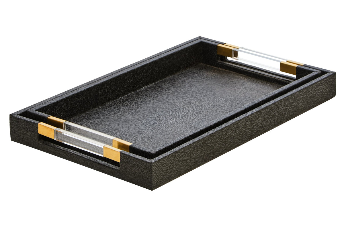 Rochester Set Black Shagreen Trays Tray image 4