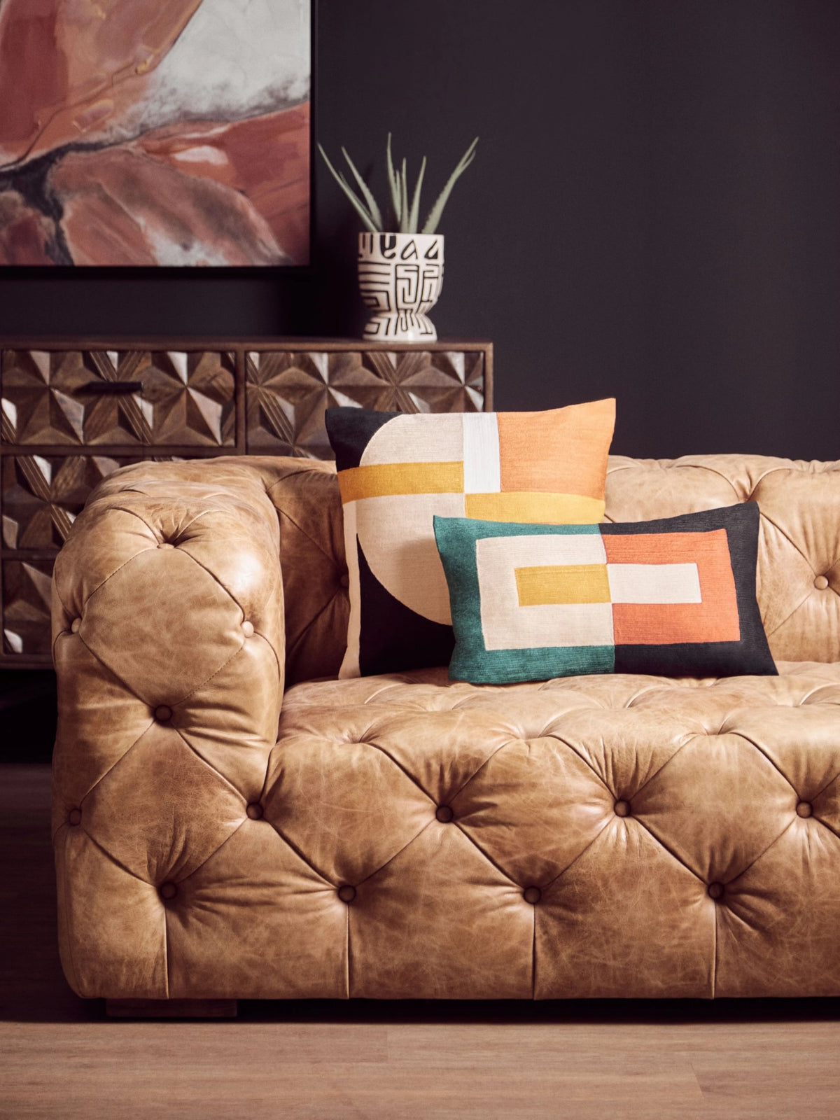Gorizia Multi Geometric Rectangular Cushion image 3