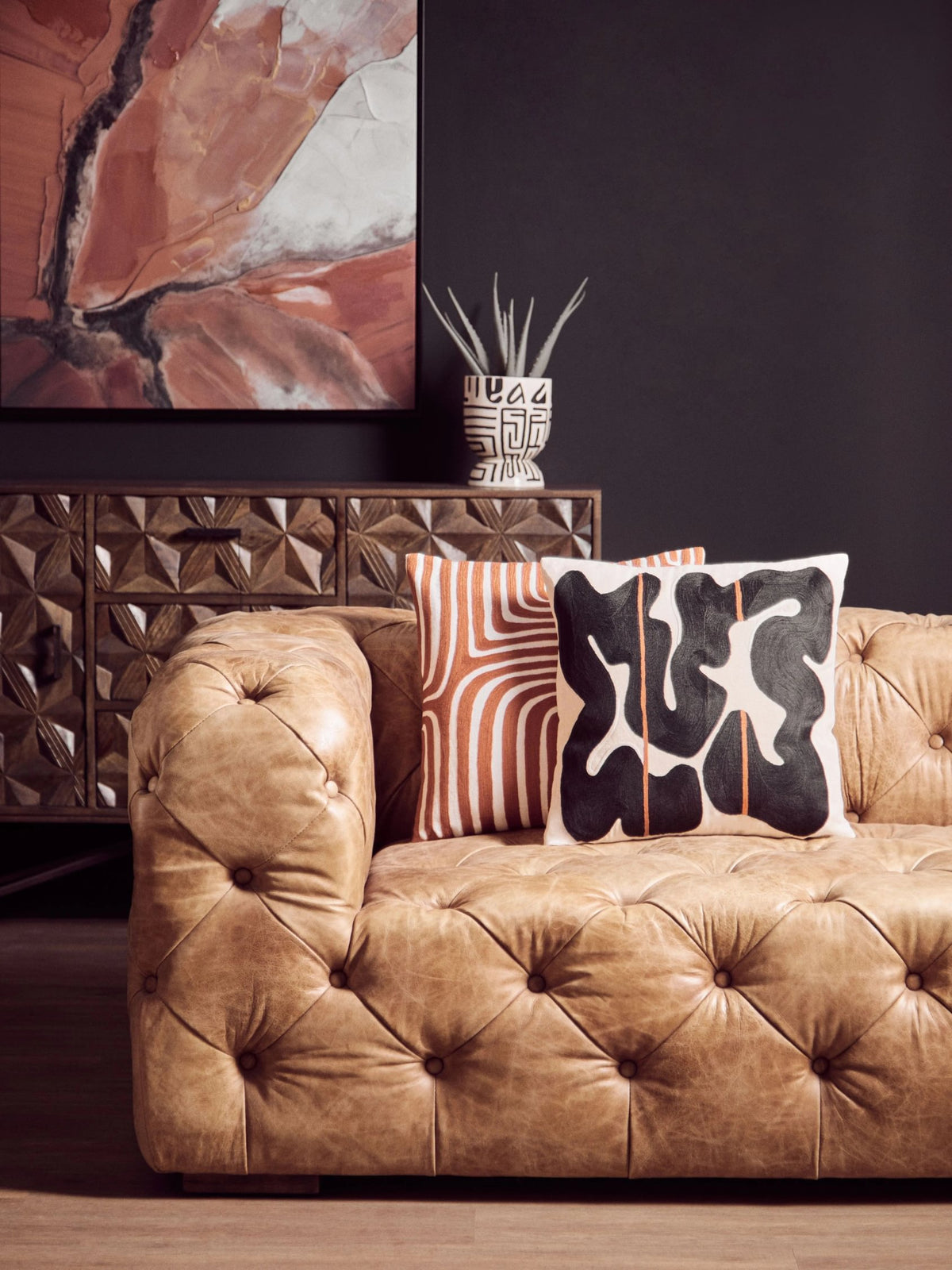 Vikervira Rust White Square Cushion image 9
