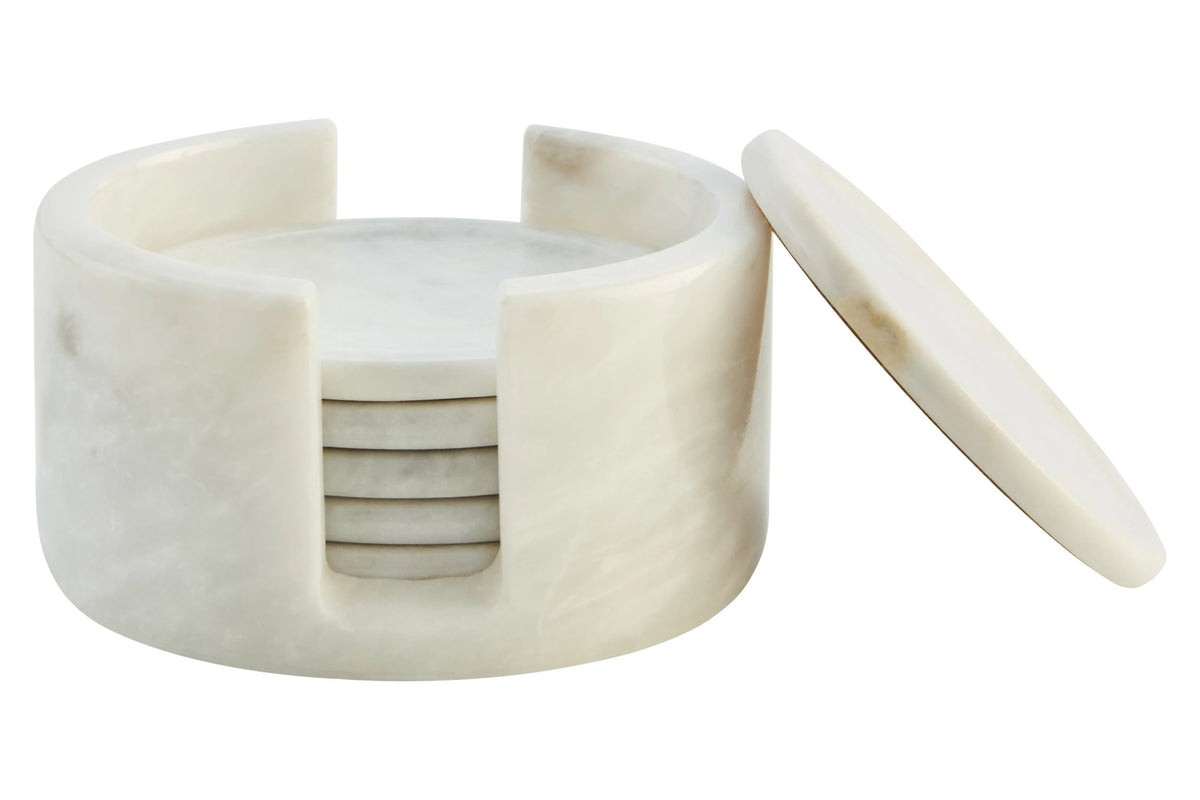 Corleone White Marble Coaster Set image 1