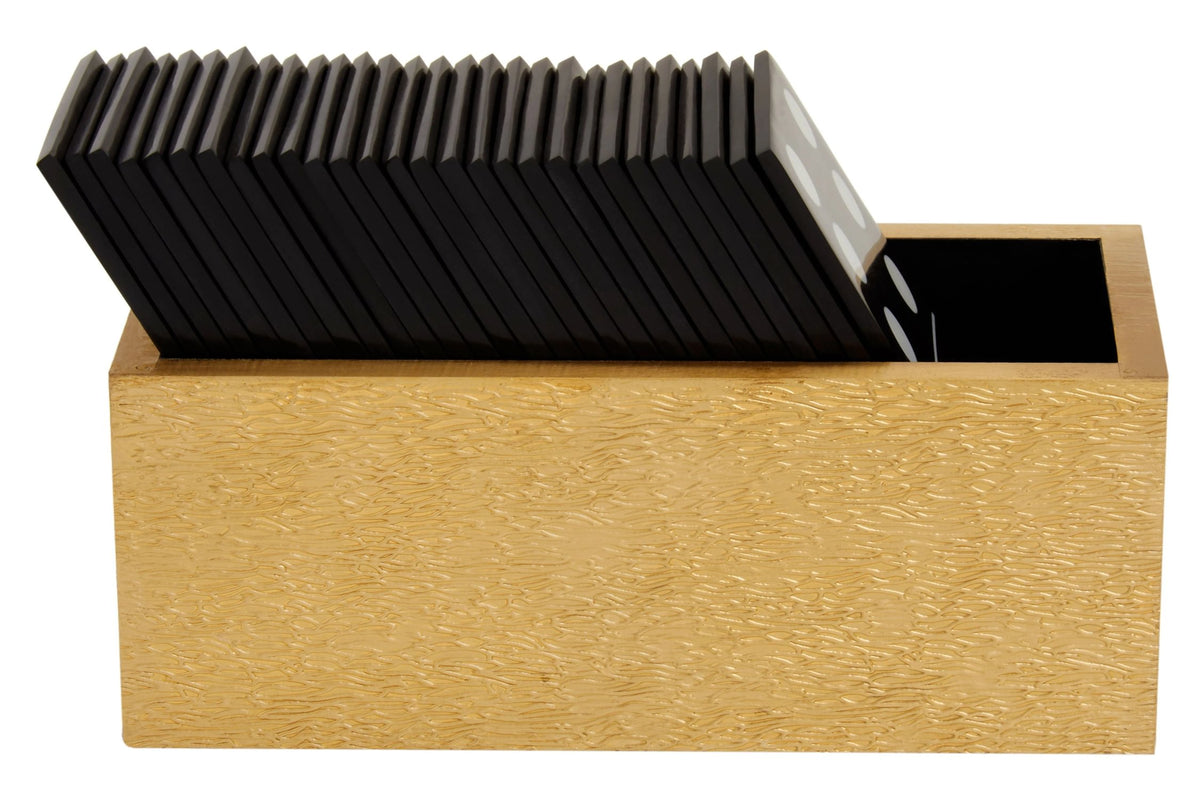 Ludvika Gold Black Dominoes Domino Set image 2
