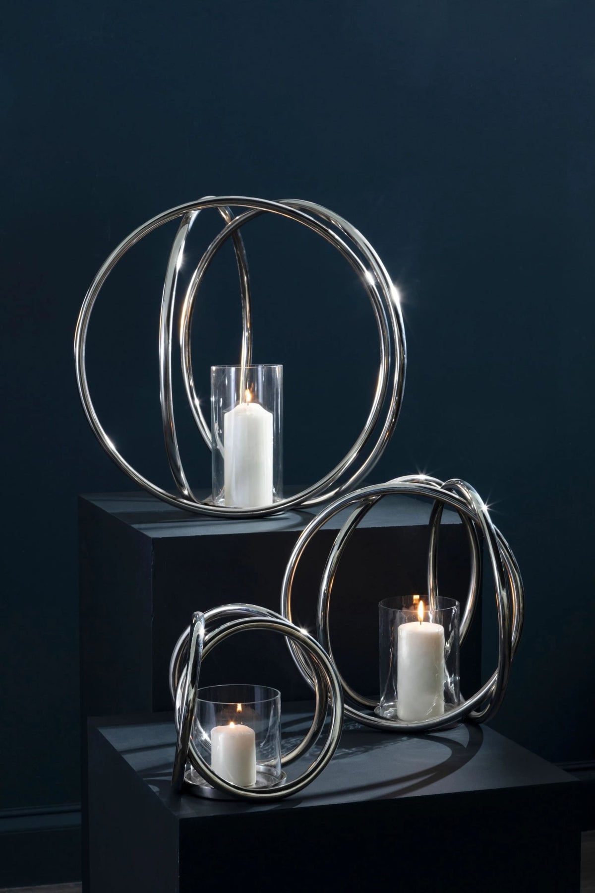 Southport Large Silver Candle Holder image 5