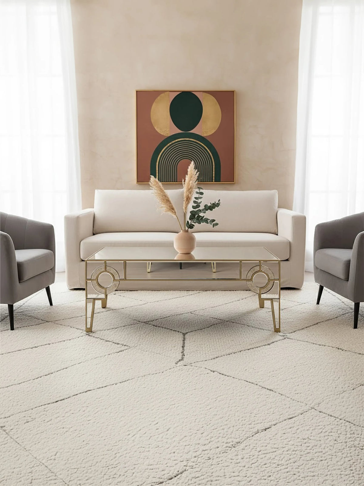 Suffora Champagne Gold Coffee Table image 9