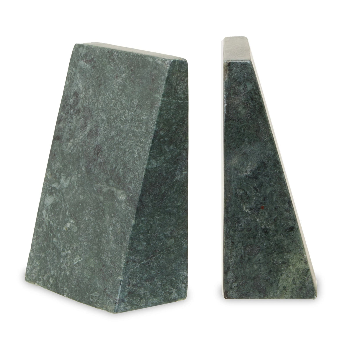 Scicli Set Green Marble Bookends image 1