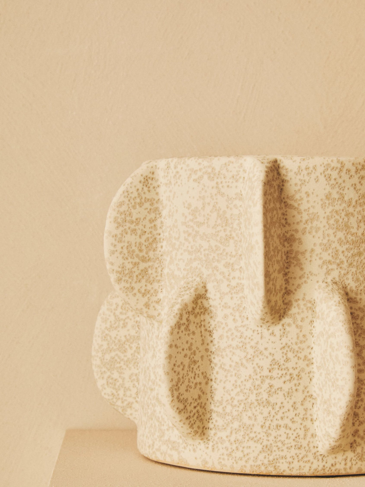 Stradella Cream Textured Stoneware Small Planter image 4
