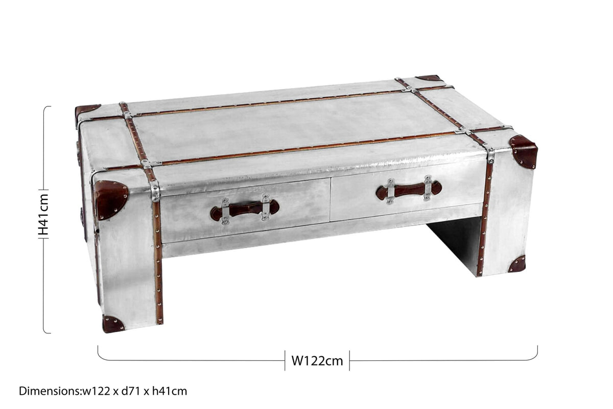 Skudvik Aluminum Trunk Coffee Table image 2