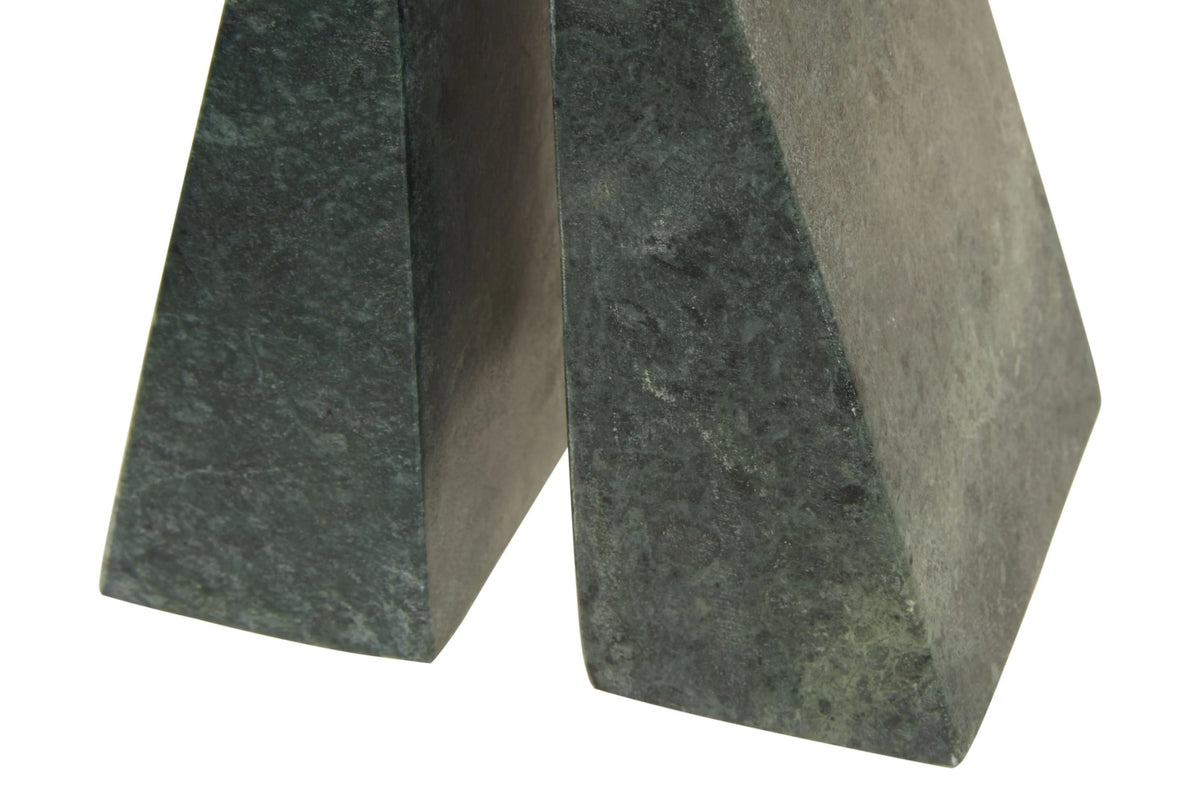 Scicli Set Green Marble Bookends image 5
