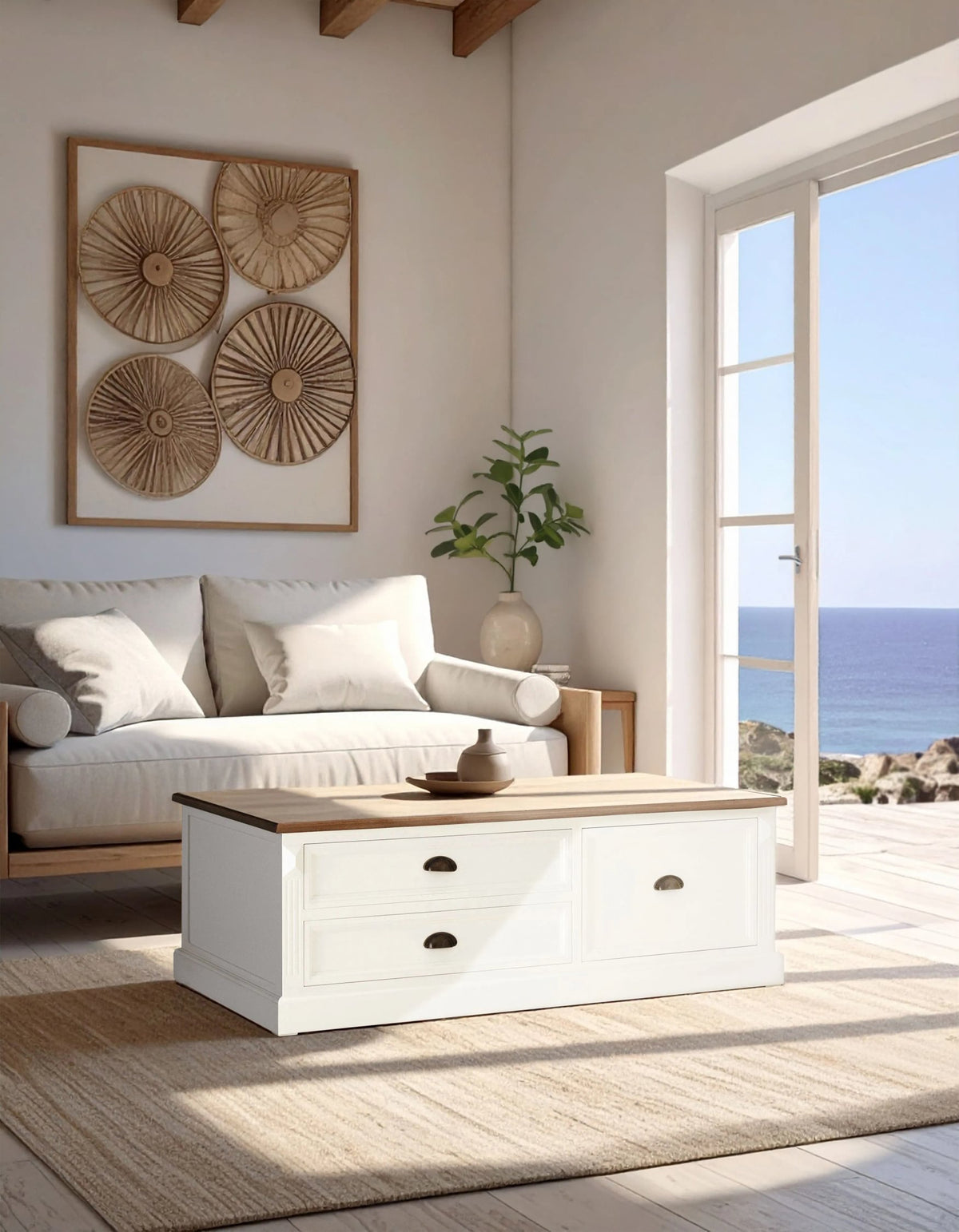 Fyvora Coffee Drawers Table image 13