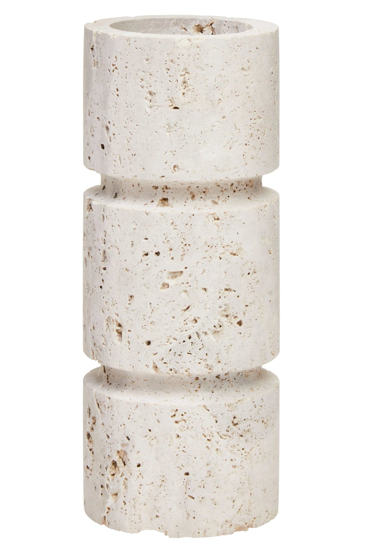 Basingstoke Travertine Small Candle Holder image 1