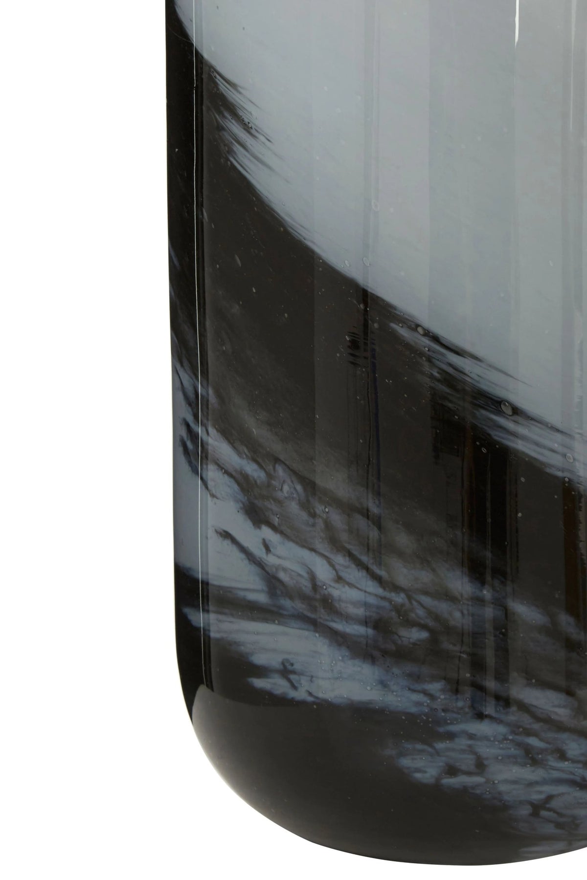 Vimmerby Large Grey Black Brushstroke Vase