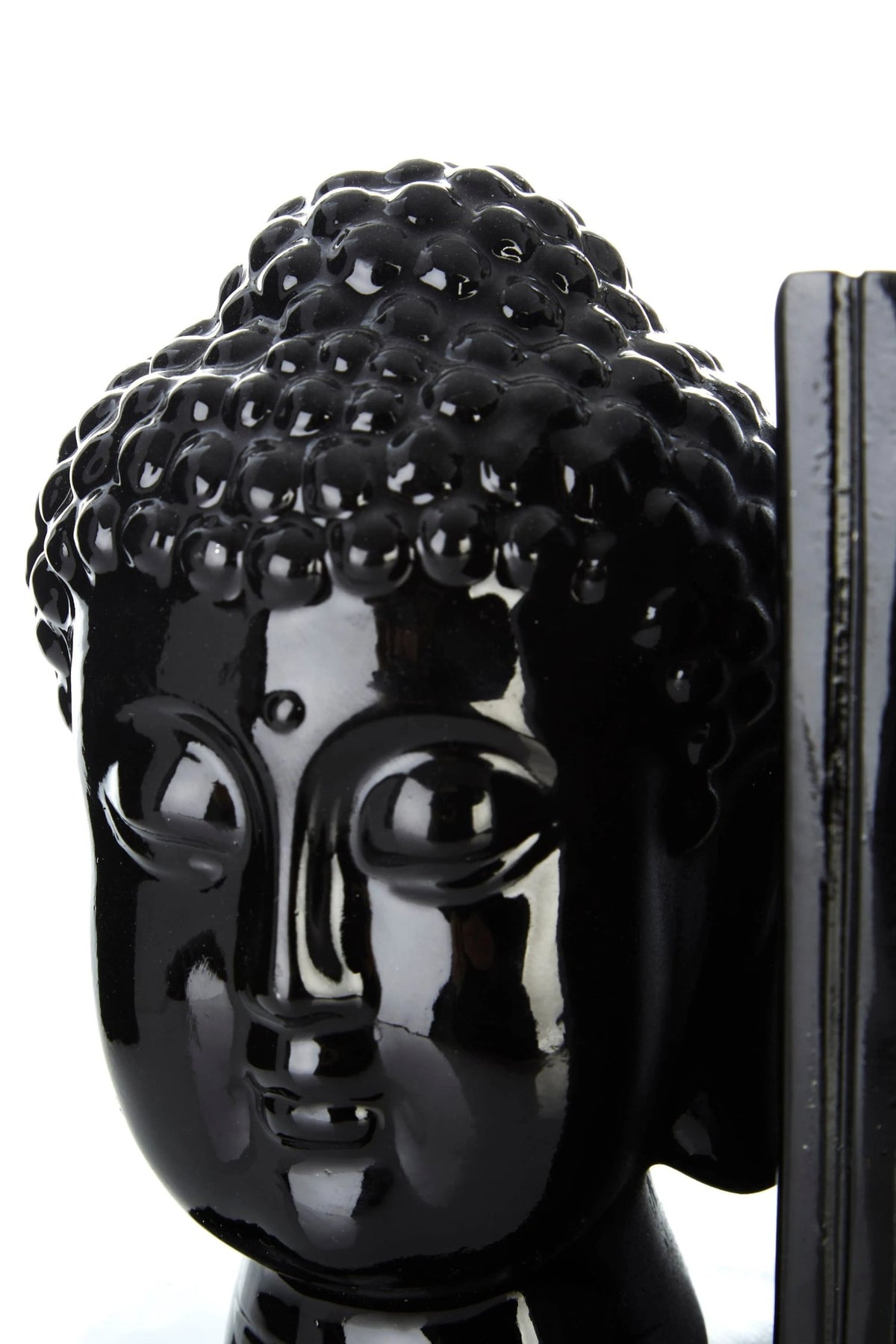 Dalvora Buddha Head Black Bookends image 2