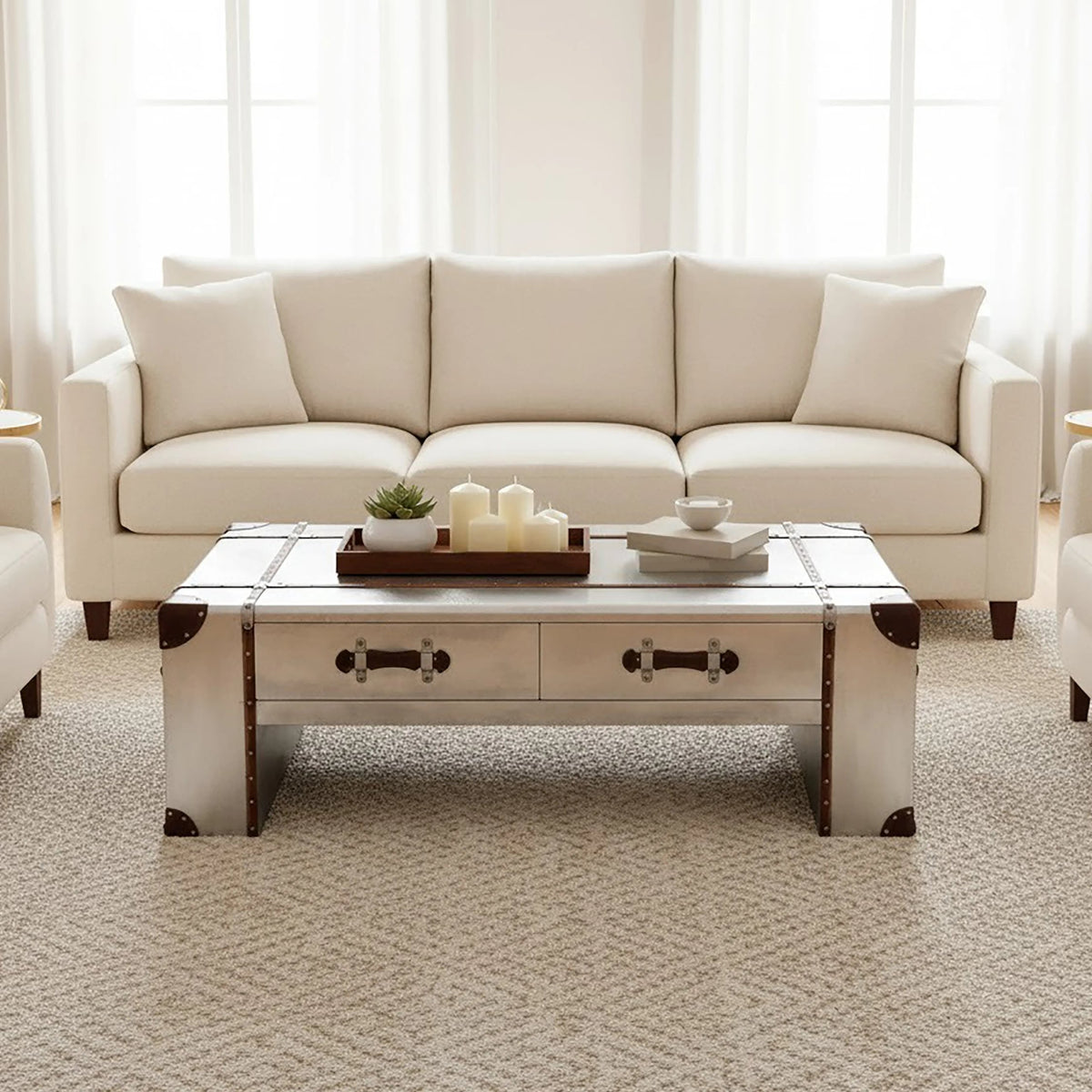 Skudvik Aluminum Trunk Coffee Table image 7