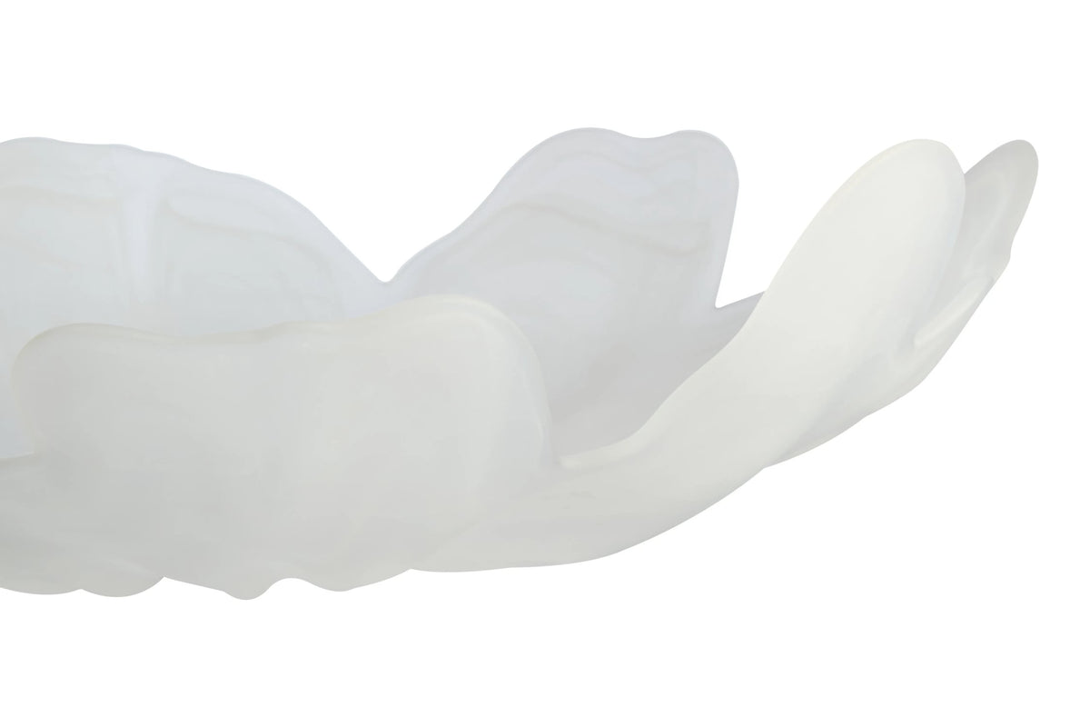Seregno Fluted White Glass Pedestal Bowl image 5