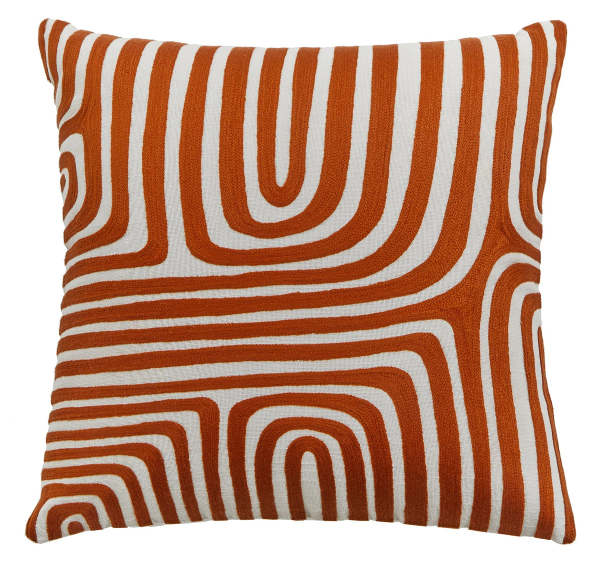 Vikervira Rust White Square Cushion image 2