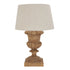 Delaney Natural Wash Fluted Lamp With Linen Shade