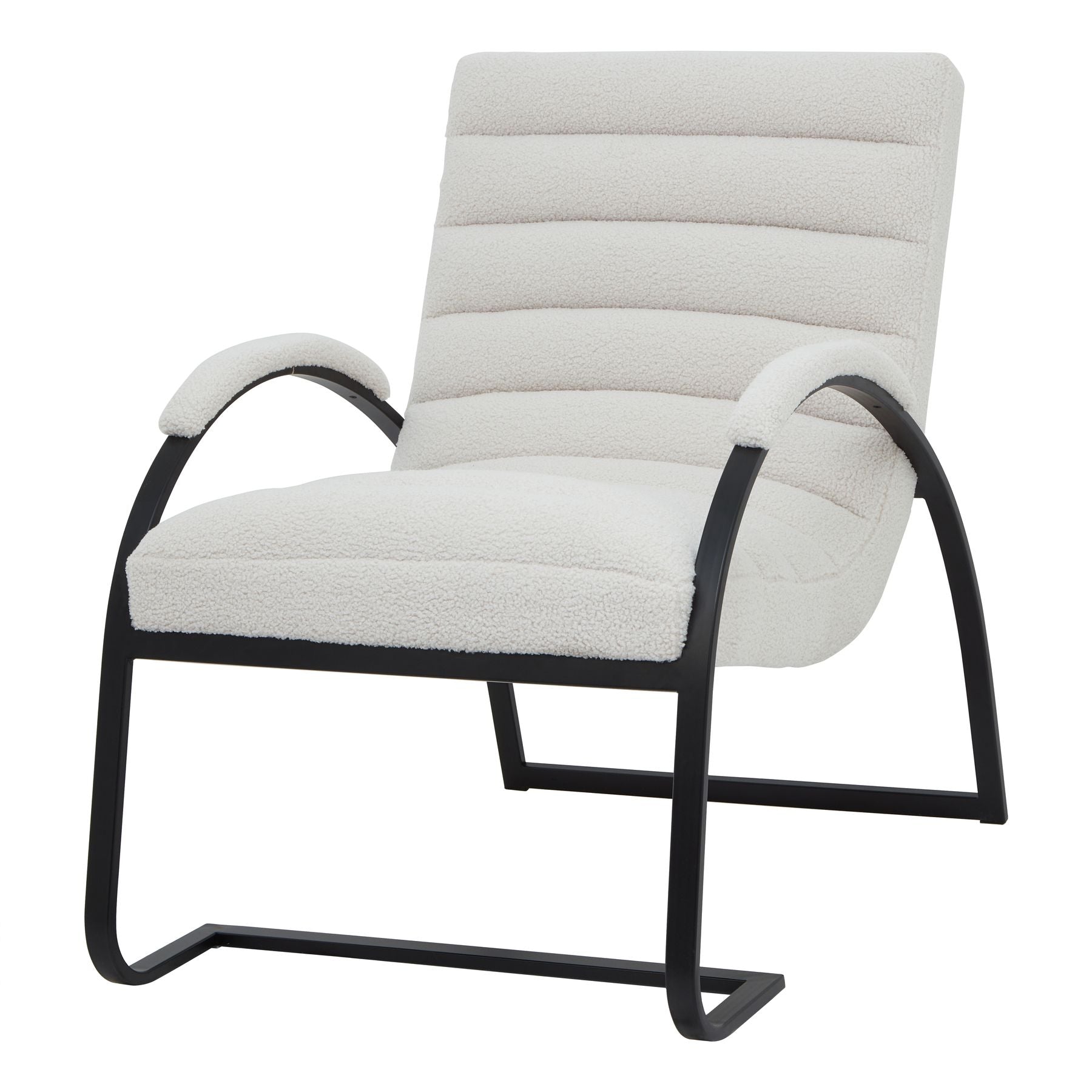 BouclŽ Ribbed Ark Chair