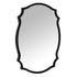 Matt Black Ornate Curved Mirror