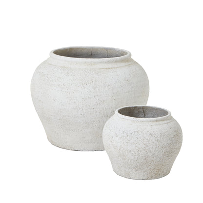 Ordo Lyme White Set Of 2 Planters image 1