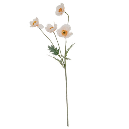 Cream Papaver Poppy Spray image 2