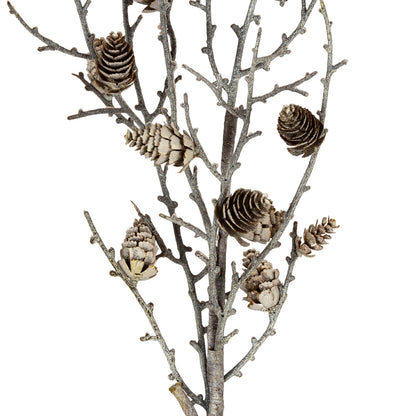Snowy Winter Woodland Branch With Pinecones image 2