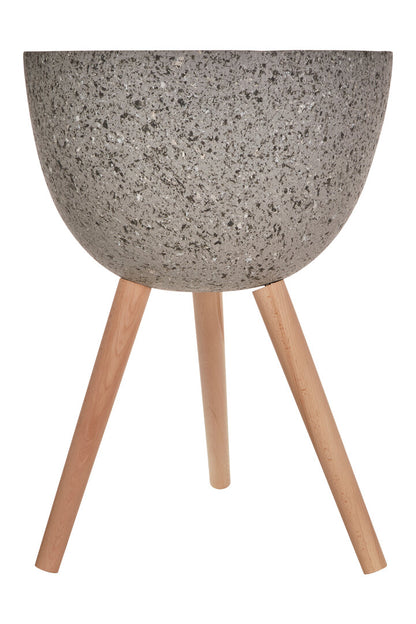Axel Large Grey Speckled Planter