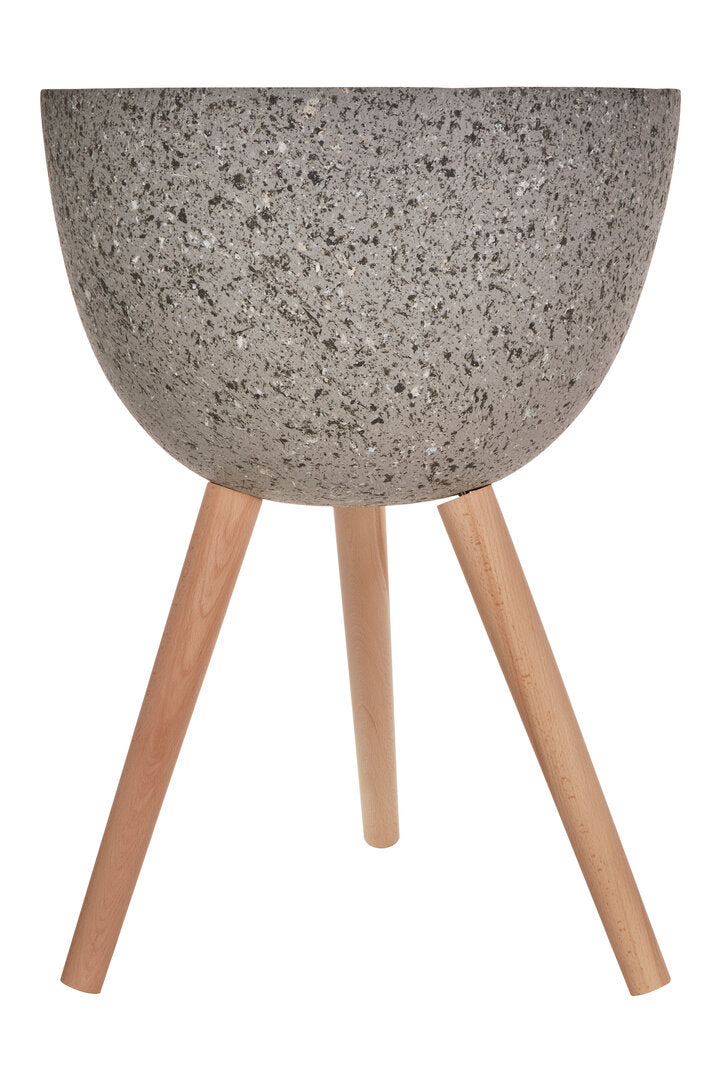 Axel Large Grey Speckled Planter