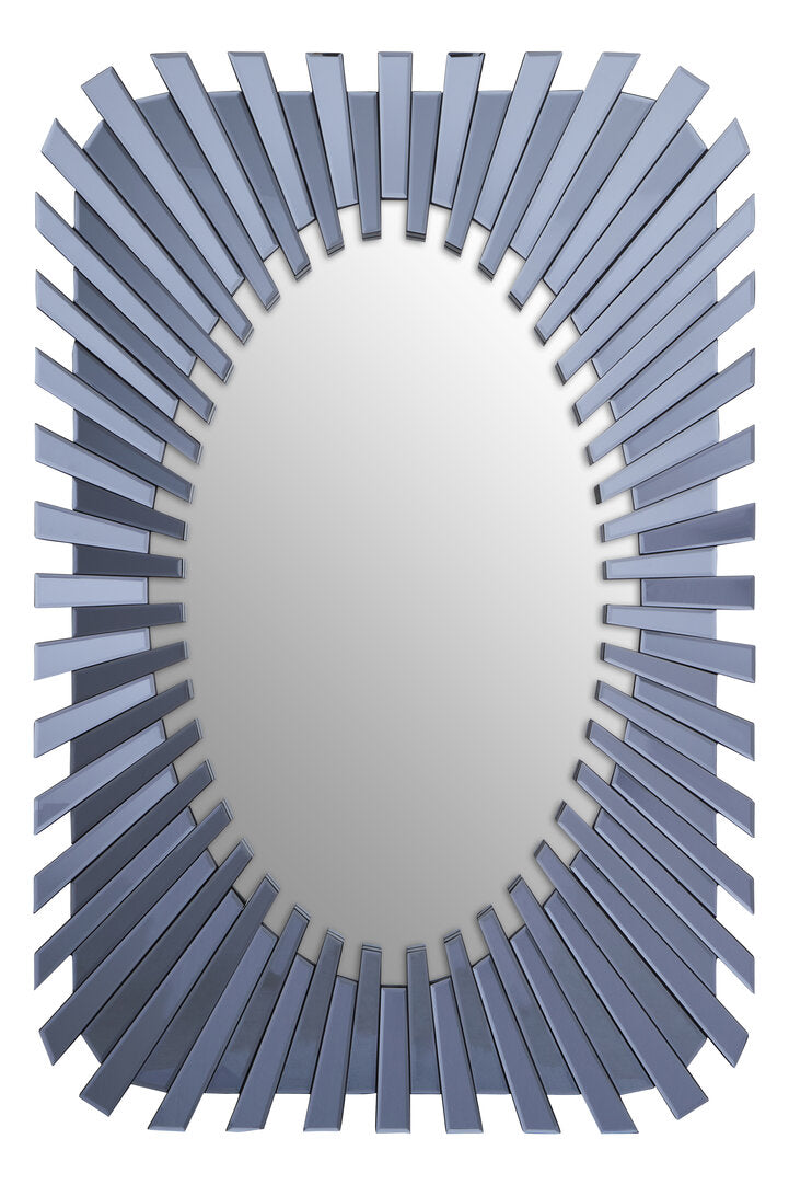 Como Grey Sunburst Wall Mirror