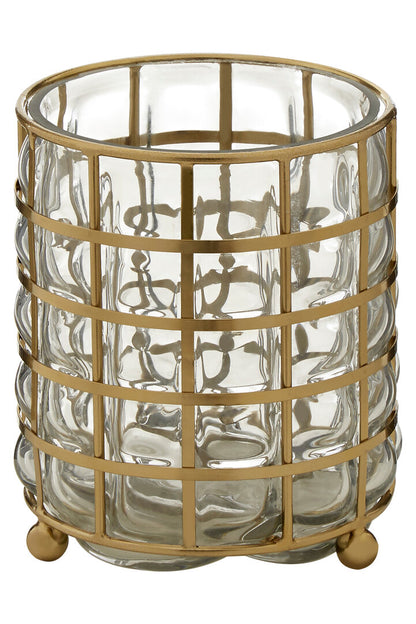 Dorizetta Small Wireframe Hurricane Lamp