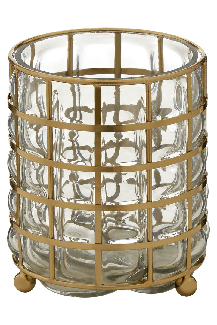 Dorizetta Small Wireframe Hurricane Lamp