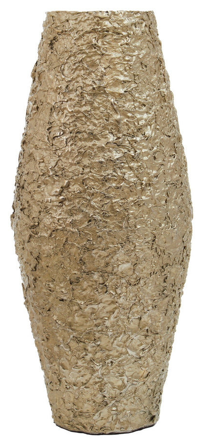 Dorra Large Gold Textured Metal Vase