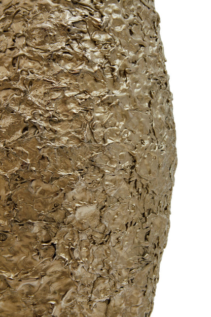 Dorra Large Gold Textured Metal Vase