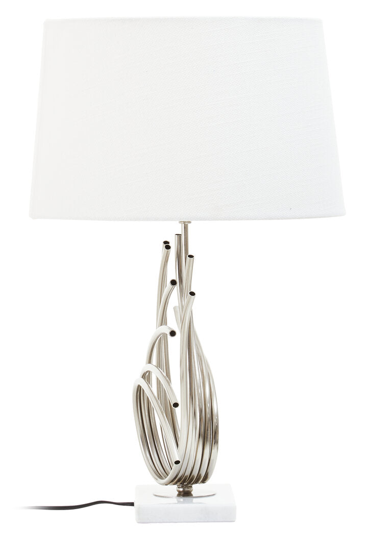 Elilio Brushed Chrome Spoke Table Lamp
