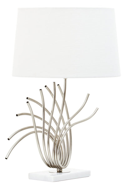 Elilio Brushed Chrome Spoke Table Lamp