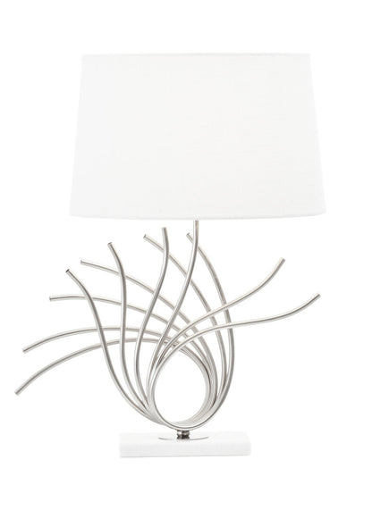 Elilio Brushed Chrome Spoke Table Lamp