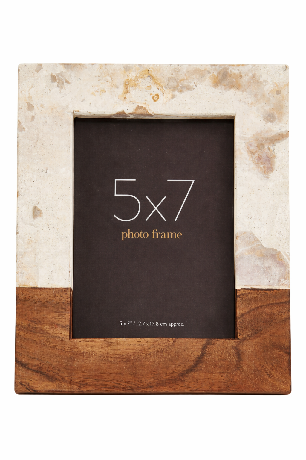 Gionaro Marble and Acacia 5In X 7In Large Photo Frame