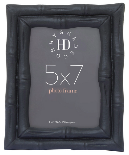 Giozetta 5 x 7 Black Finish Bamboo Effect Photo Frame