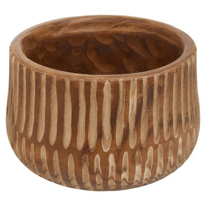 Lumilio Large Brown And Natural Wooden Planter