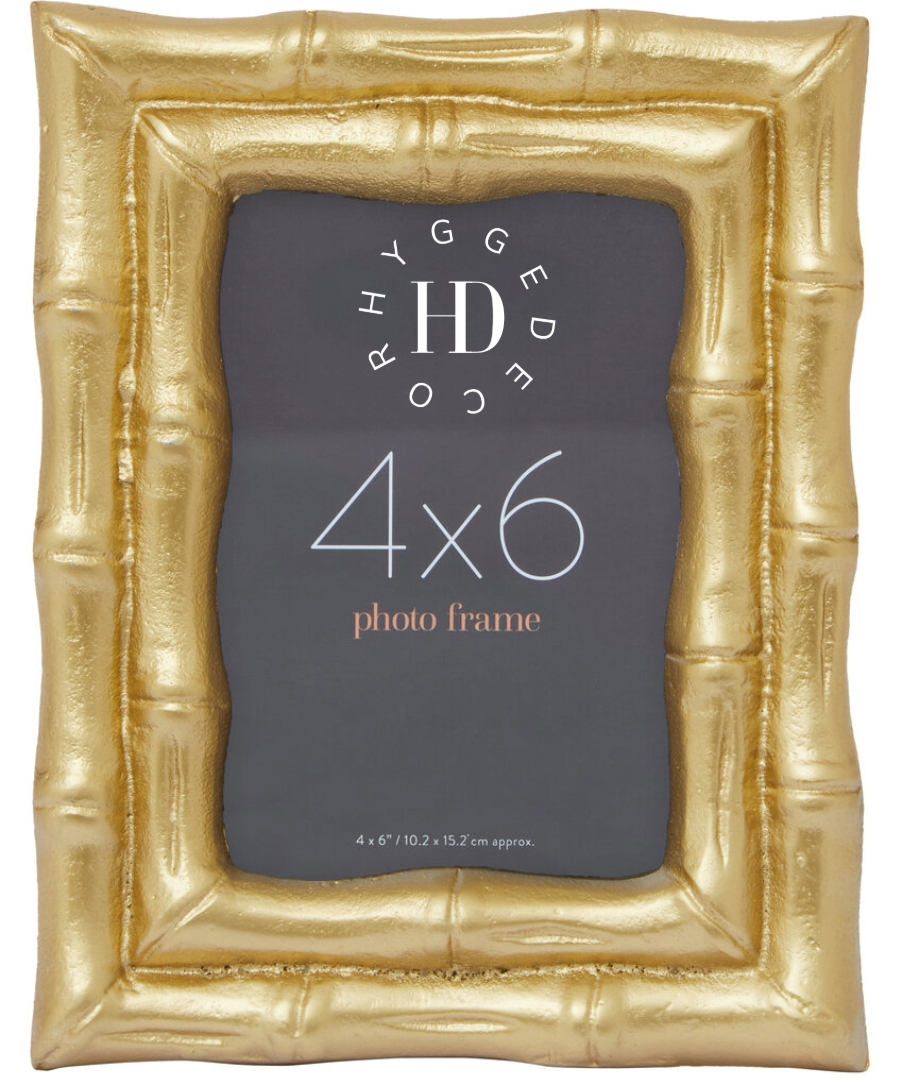 Lumira Gold Finish Bamboo Effect Photo Frame 4x6in
