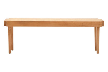 Nerano Natural Cane and Beech Wood Bench
