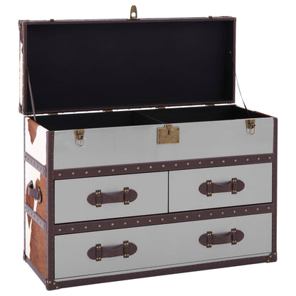 Potenza Townhouse Brown And White Cowhide Cabinet